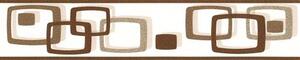 Samolepiaca bordúra D58-046-3, rozmer 5 m x 5,8 cm, oválky hnedo-béžové, IMPOL TRADE
