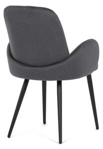 Jedálenská stolička zamatová, sivá DCL-X7129 GREY2