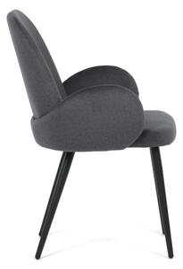 Jedálenská stolička zamatová, sivá DCL-X7129 GREY2