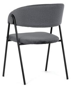 Jedálenská stolička zamatová, sivá DCL-X7130 GREY2