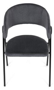 Jedálenská stolička zamatová, sivá DCL-X7130 GREY2