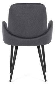 Jedálenská stolička zamatová, sivá DCL-X7129 GREY2