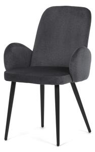 Jedálenská stolička zamatová, sivá DCL-X7129 GREY2