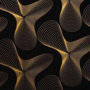 Vliesové tapety, geometrický vzor zlatý, Karim Rashid 52016, Marburg, rozmer 10,05 m x 0,53 m