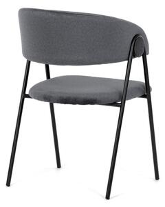 Jedálenská stolička zamatová, sivá DCL-X7130 GREY2