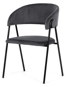 Jedálenská stolička zamatová, sivá DCL-X7130 GREY2