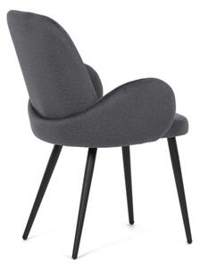 Jedálenská stolička zamatová, sivá DCL-X7129 GREY2