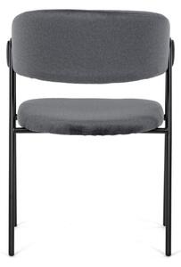 Jedálenská stolička zamatová, sivá DCL-X7130 GREY2