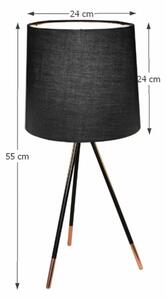 Stolná lampa, čierna, JADE TYP 4 8008-44A
