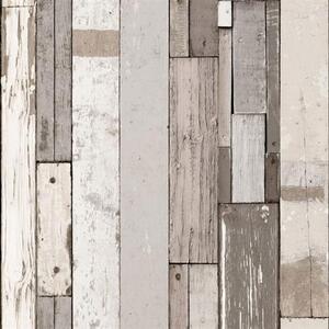 Vliesové tapety, drevené doštičky hnedé, Faux Semblant L10409, UGEPA, rozmer 10,05 m x 0,53 m