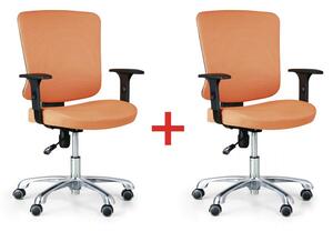 Kancelárská stolička HILSCH 1+1 ZADARMO, oranžová