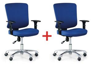 Kancelárská stolička HILSCH 1+1 ZADARMO, modrá