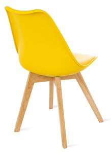 Súprava 2 žltých stoličiek s bukovými nohami Essentials Retro
