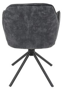 Jedálenská stolička zamatová, čierna HC-511 BK4