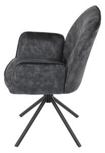 Jedálenská stolička zamatová, čierna HC-511 BK4