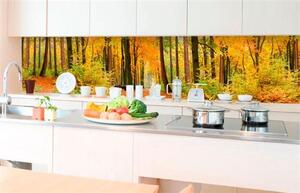 Samolepiace tapety za kuchynskú linku, rozmer 350 cm x 60 cm, les v jeseni, DIMEX KI-350-045