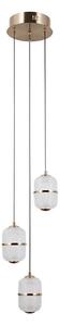 ITALUX PND-34375-3-HBR - LED luster na lane ALANI 3xLED/5W/230V 3000K zlatý