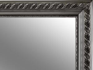 TEMPO Zrkadlo, drevený rám striebornej farby, MALKIA TYP 5