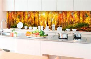 Samolepiace tapety za kuchynskú linku, rozmer 350 cm x 60 cm, slnečný les, DIMEX KI-350-084