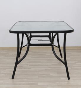 TEMPO Jedálenský stôl, tvrdené sklo/oceľ, 150x90 cm, PASTER