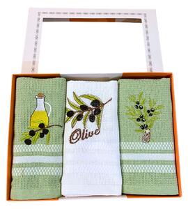 Utierky na riad vaflové Olive 40x60cm 3ks TiaHome