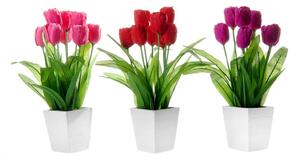 Sada 3 dekorácií v tvare kvetiny Unimasa Tulip