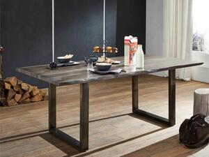 ROUND Jedálenský stôl 180x90 cm, dymová, palisander