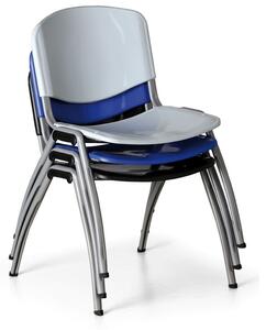 Plastová jedálenská stolička LIVORNO PLASTIC, modrá