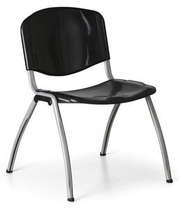 Plastová jedálenská stolička LIVORNO PLASTIC, sivá