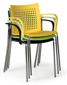 Plastová jedálenská stolička COFFEE BREAK, zelená