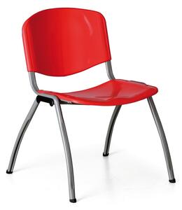Jedálenská stolička LIVORNO PLASTIC, červená