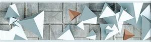 Samolepiace bordúry B 83-23, rozmer 8,3 cm x 5 m, 3Dgeometrický vzor sivo-hnedý, IMPOL TRADE
