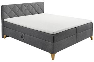 POSTEĽ BOX, 180/200 cm, textil, kompozitné drevo, grafitová MID.YOU - Postele, Online Only