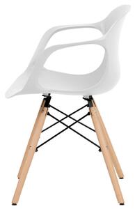 Jedálenská stolička DAGMAR biela/buk