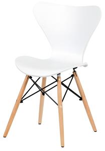 Jedálenská stolička DARINA biela/buk