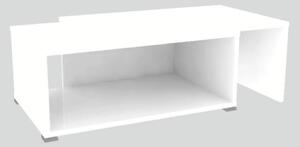 KONDELA Konferenčný rozkladací stolík, biela, DRON