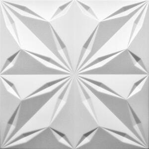 Stropné panely 3D XPS 0015, cena za kus, rozmer 50 cm x 50 cm, STAR biely, IMPOL TRADE