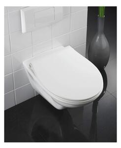 Biele WC sedadlo S LED svetlami a jednoduchým zatváraním Wenko Gubbio, 44 x 36,8 cm