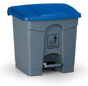 Pedálový viacúčelový odpadkový kôš na triedenie odpadu, 30 l, 350 x 400 x 340 mm, modrá