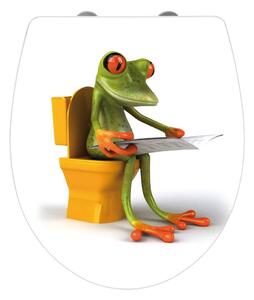 WC sedadlo s jednoduchým zatváraním Wenko Frog News, 45 x 38,8 cm