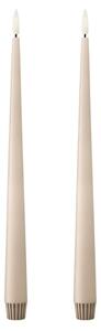 LED sviečka Taper 30 cm / 11 Ice Latte – set 2 ks