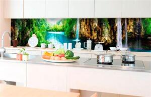 Samolepiace tapety za kuchynskú linku, rozmer 350 cm x 60 cm, vodopády v lese, DIMEX KI-350-034