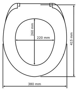 Matnebéžové WC sedadlo Wenko Prima, 41 x 38 cm