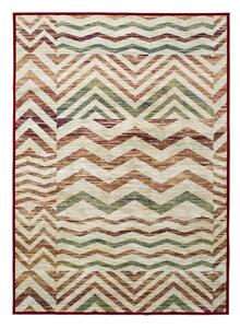 Béžový koberec z viskózy Universal Belga Zig Zag, 70 x 110 cm