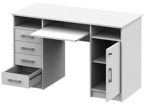 KONDELA PC stôl, biela, B9 NEW