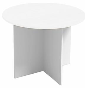 Rokovací stôl s guľatou doskou PRIMO WHITE, priemer 1000 mm, biela