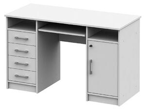 KONDELA PC stôl, biela, B9 NEW