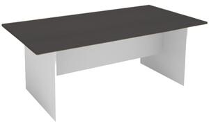 Rokovací stôl PRIMO WHITE, 2000 x 1000 mm, biela/grafitová