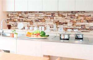 Samolepiace tapety za kuchynskú linku, rozmer 350 cm x 60 cm, kamenná stena, DIMEX KI-350-088