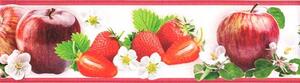 Samolepiace bordúry B 83-01, rozmer 8,3 cm x 5 m, ovocie červené, IMPOL TRADE